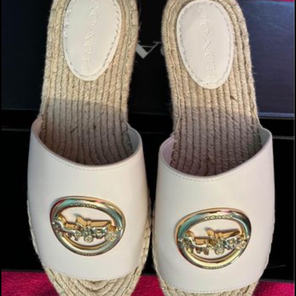 Coach Corey Leather Espadrille size 8